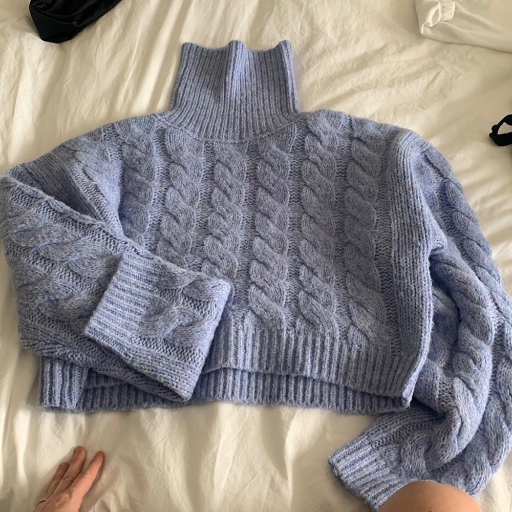 The Harper Knit Sweater in Tide Blue